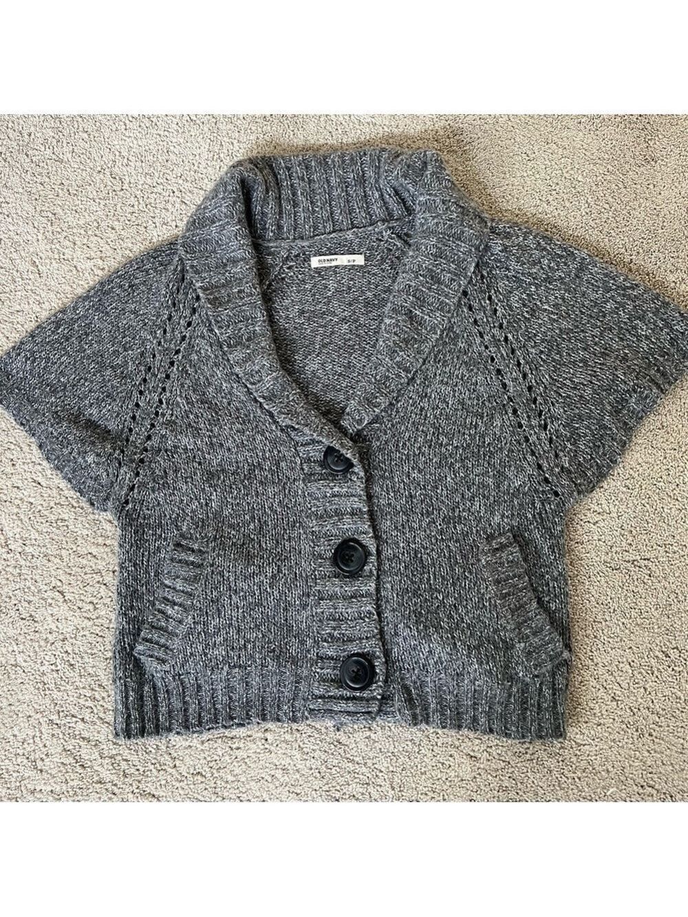 Old Navy Short Sleeve Sweater Button up Cardigan. Size S